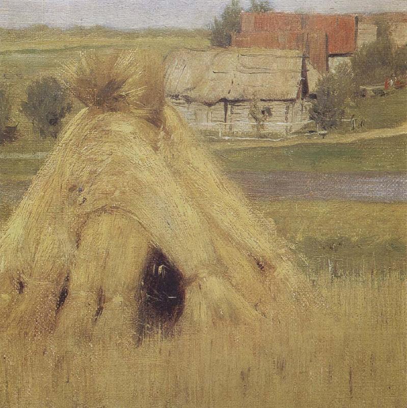 Isaac Levitan Mill and Village near a Stream oil painting image